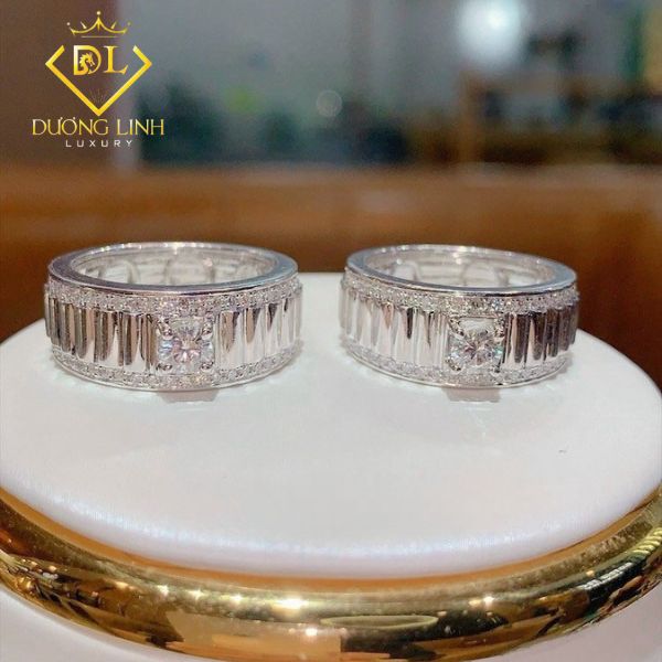 Nhẫn Cưới Cặp Kim Cương – N1038